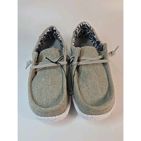 Eddie Bauer‎ Canvas Lace Up Surrey Loafers Grey / White Woman Size 8 main image 5